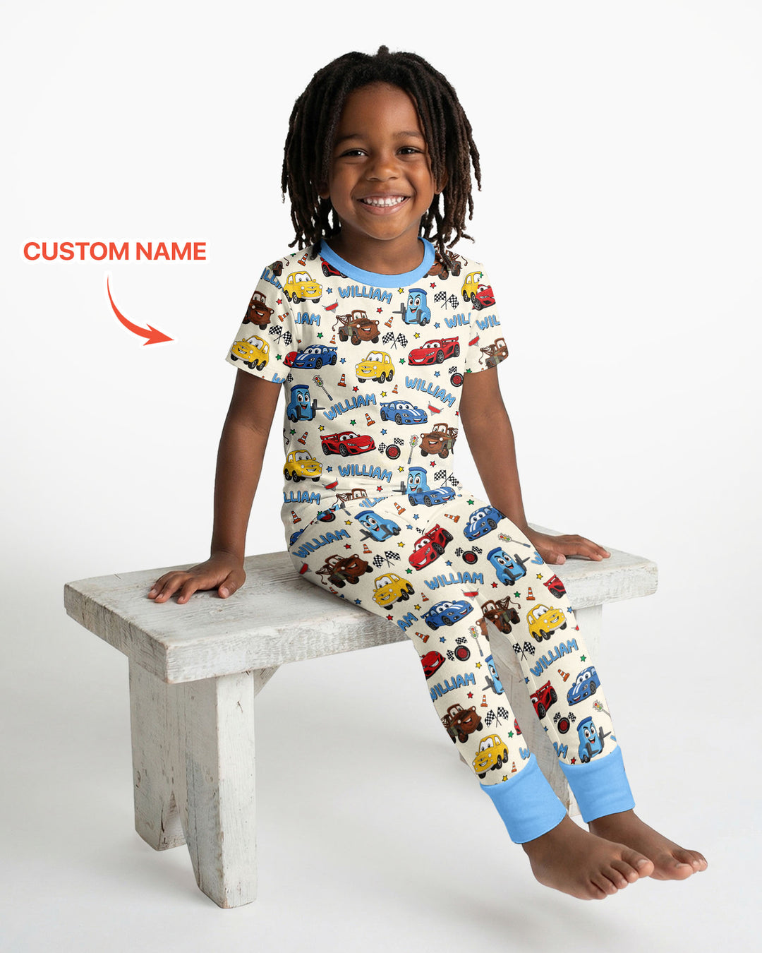 Car Movie Bamboo Two Piece Short Sleeve Pajama Set