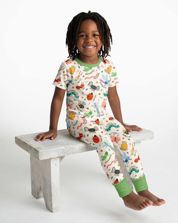 Bug Field Guide Bamboo Two Piece Short Sleeve Pajama Set