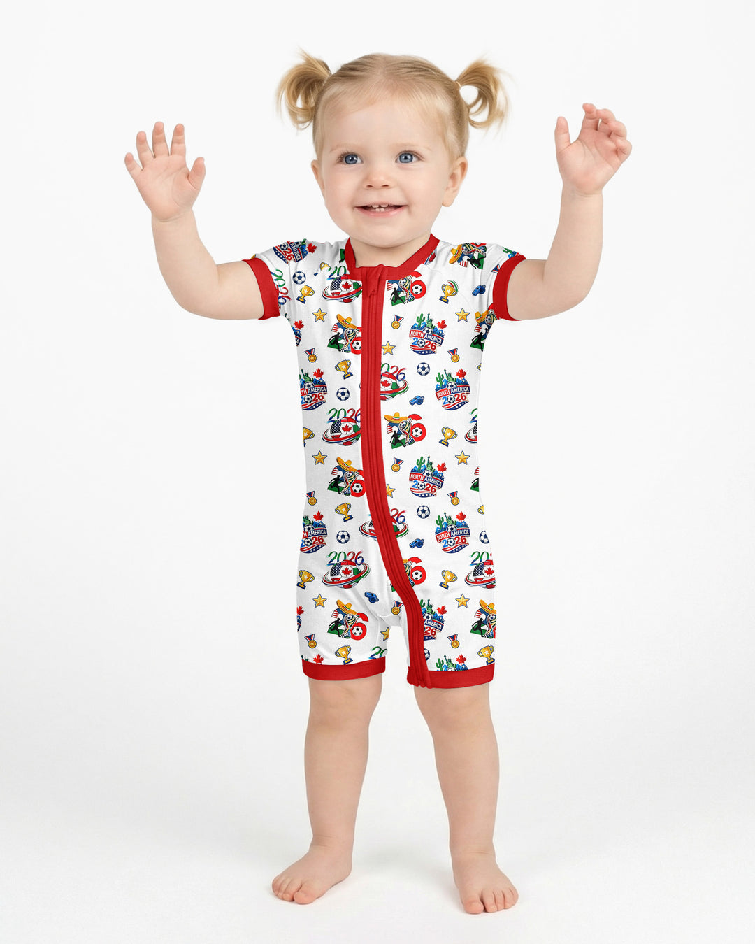 World Soccer North America 2026 Family Matching Bamboo Shorty Zippy