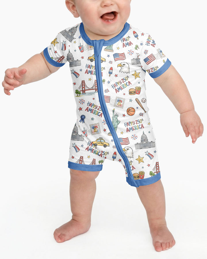 America 250 Celebration Bamboo Shorty Zippy