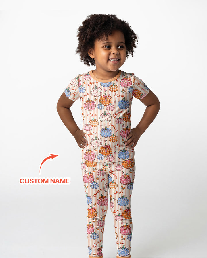 CUSTOM Template Bamboo Two Piece Short Sleeve Pyjamas Set