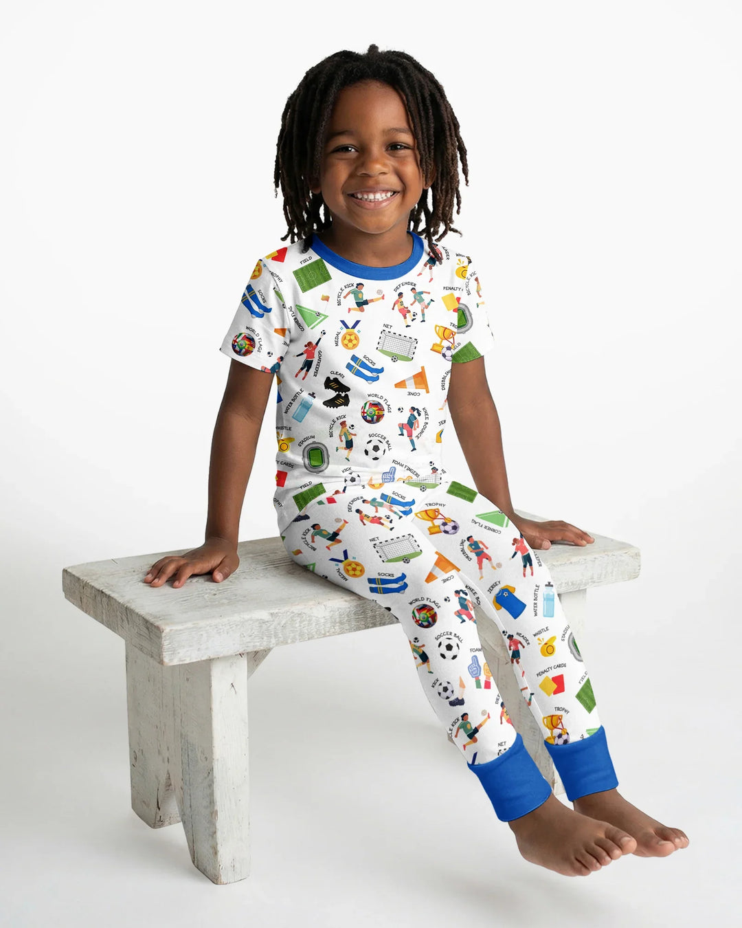 Soccer Fever All About The Game Bamboo Two Piece Short Sleeve Pajama Set