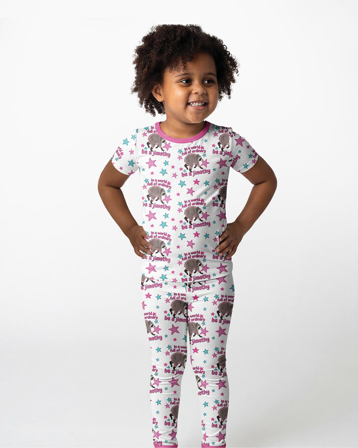 In A World Full Of Ordinary Be A Jimothy Bamboo Two Piece Short Sleeve Pajama Set