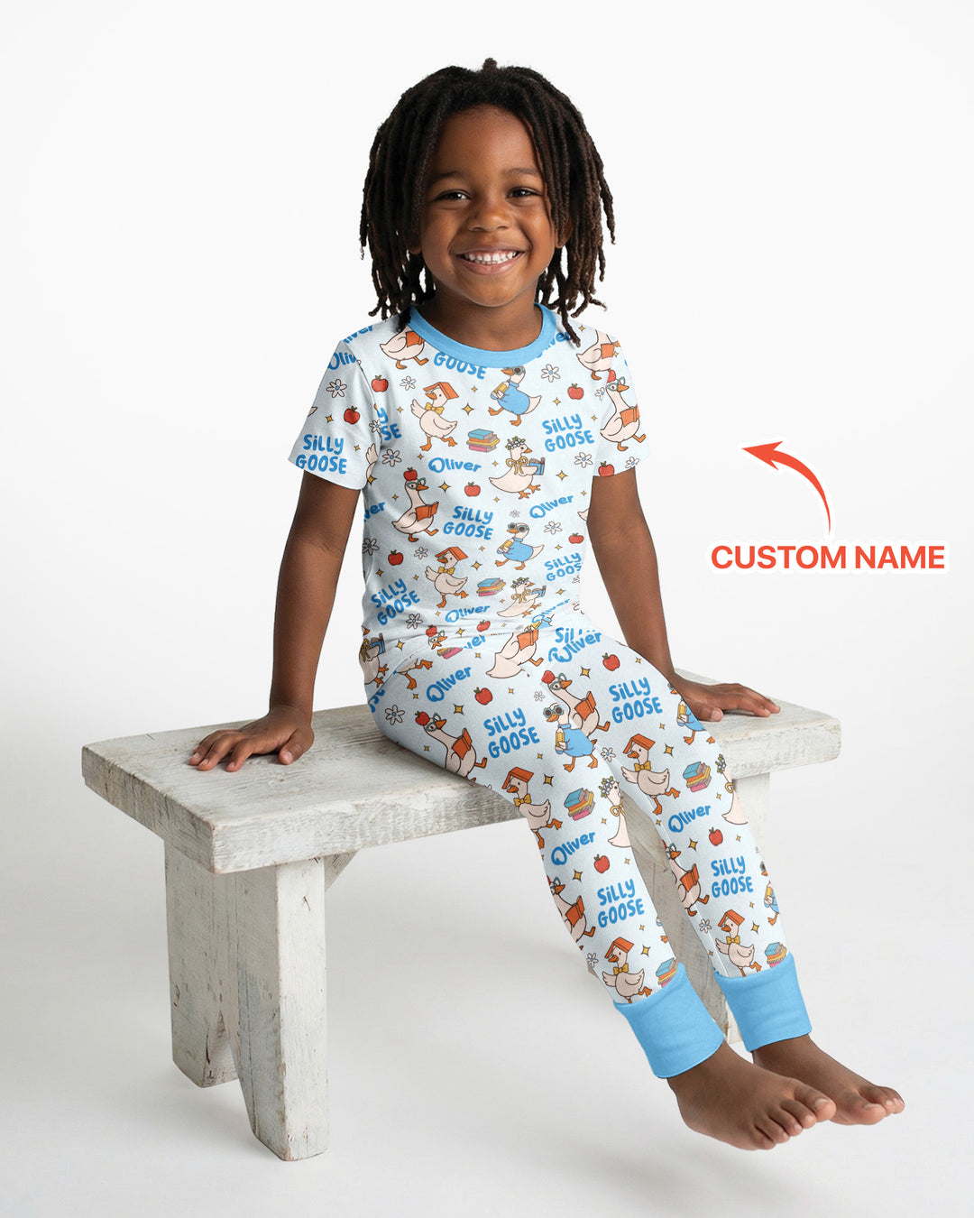 CUSTOM Template Bamboo Two Piece Short Sleeve Pyjamas Set