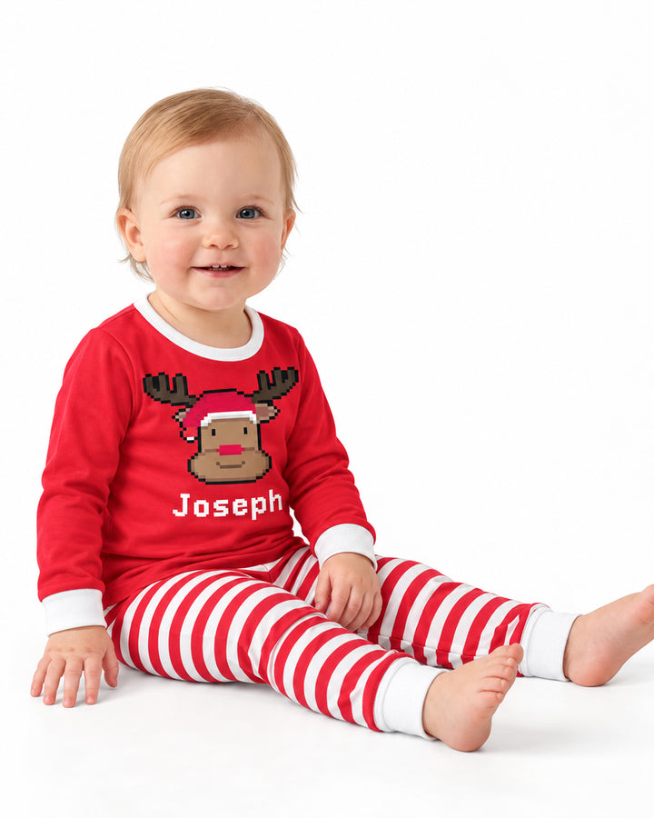 Merry Pixel Pals Bamboo Two Piece Long Sleeve Pajama Set