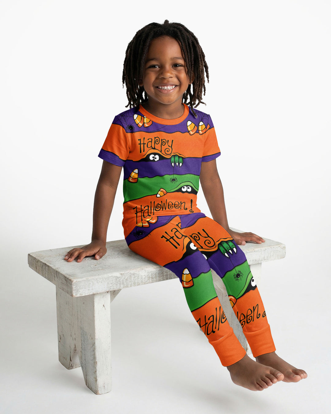 Happy Halloween Bamboo Two Piece Short Sleeve Pajama Set