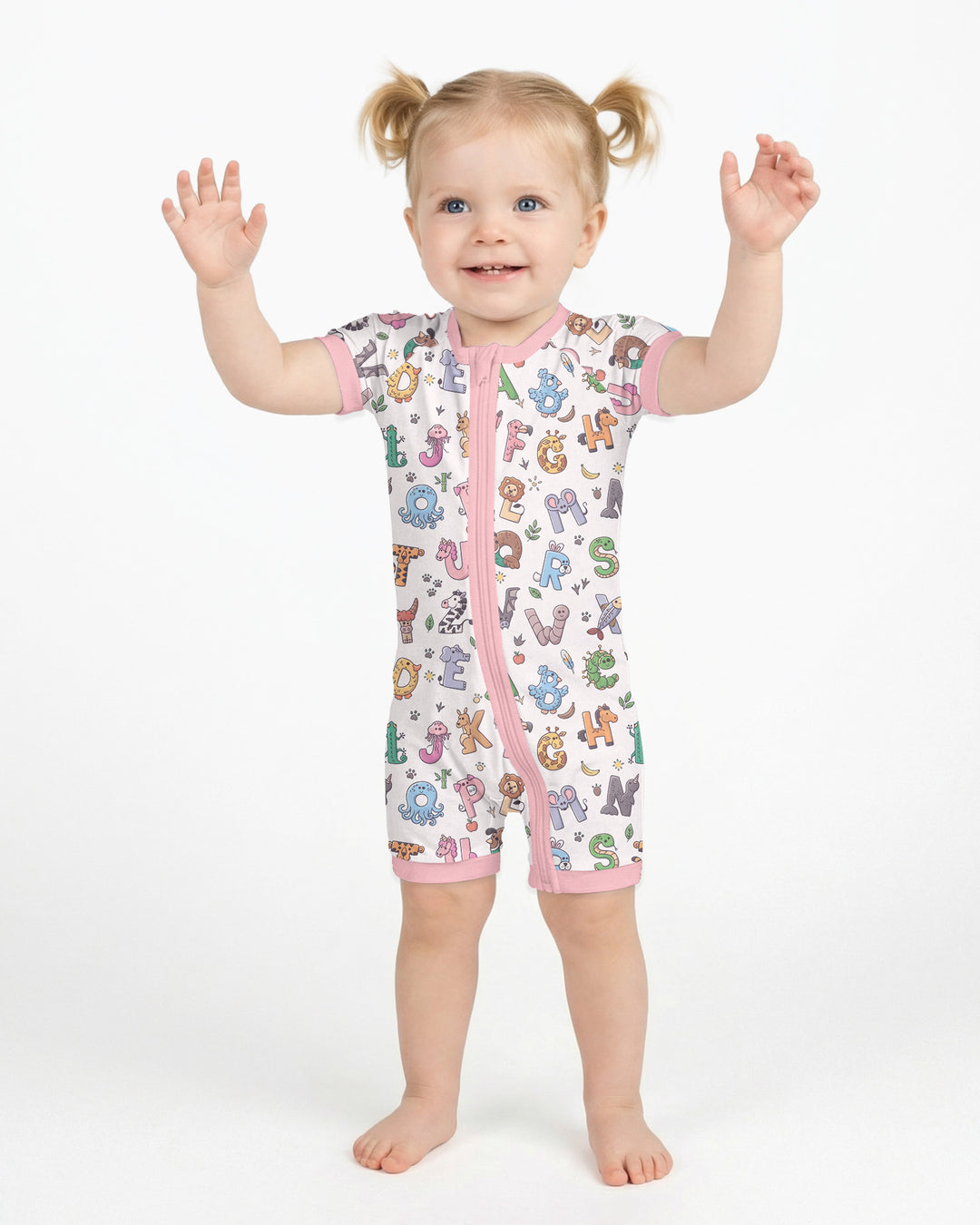 Animals Alphabet Bamboo Shorty Zippy