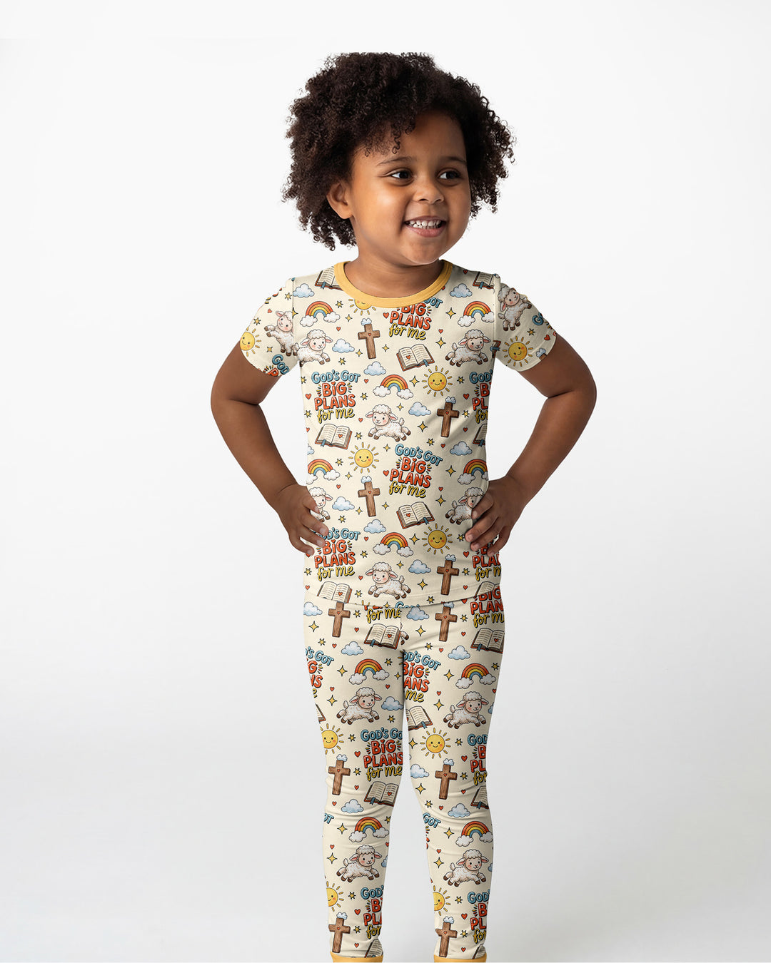 God's Got Big Plans For Me Bamboo Two Piece Short Sleeve Pajama Set