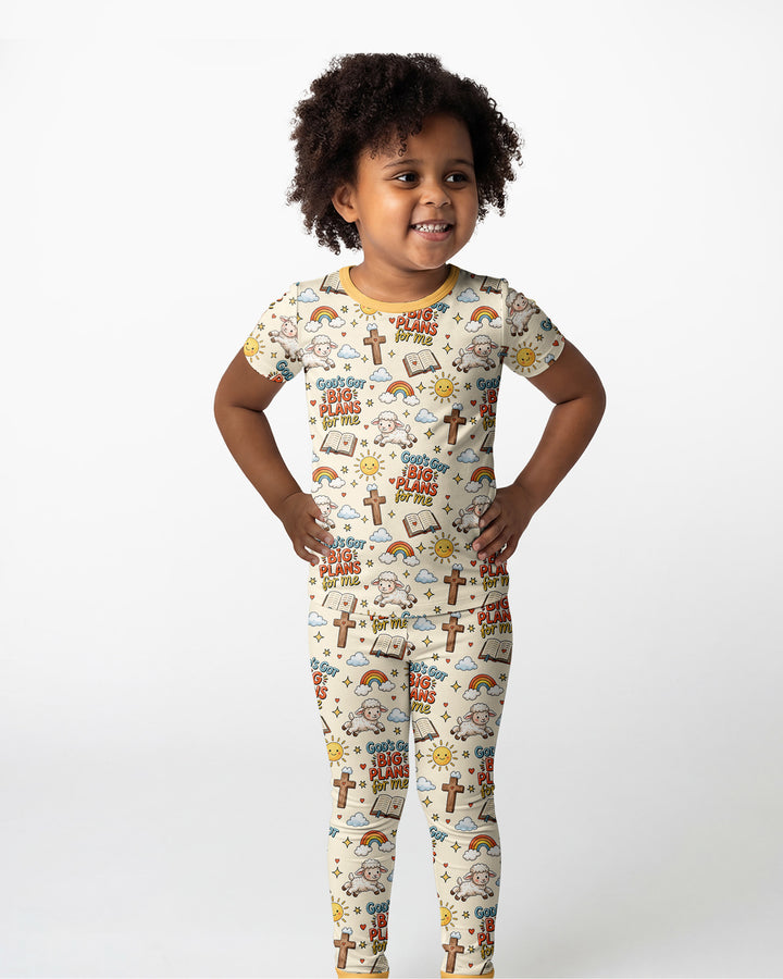 God's Got Big Plans For Me Bamboo Two Piece Short Sleeve Pajama Set