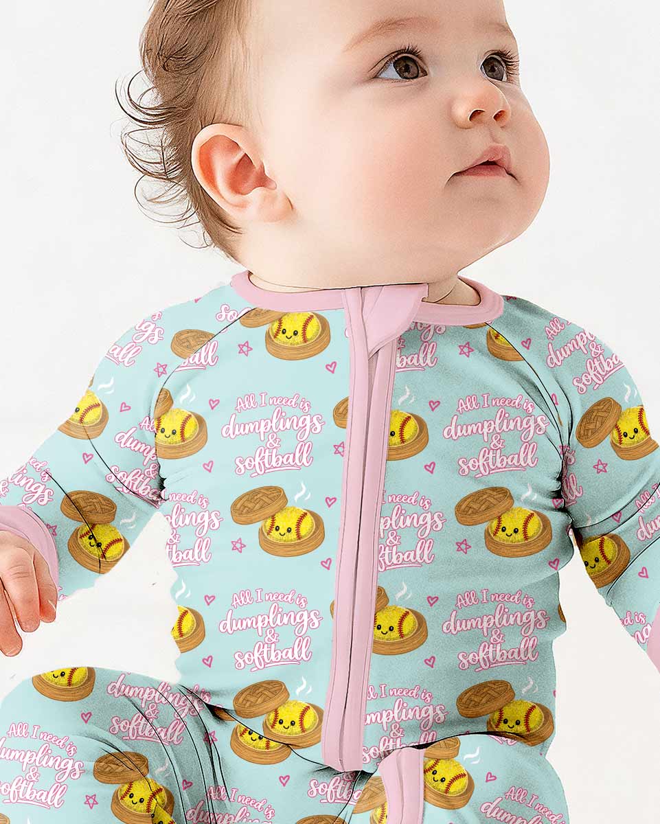 All I Need Is Dumplings & Softball Bamboo Convertible Zippy