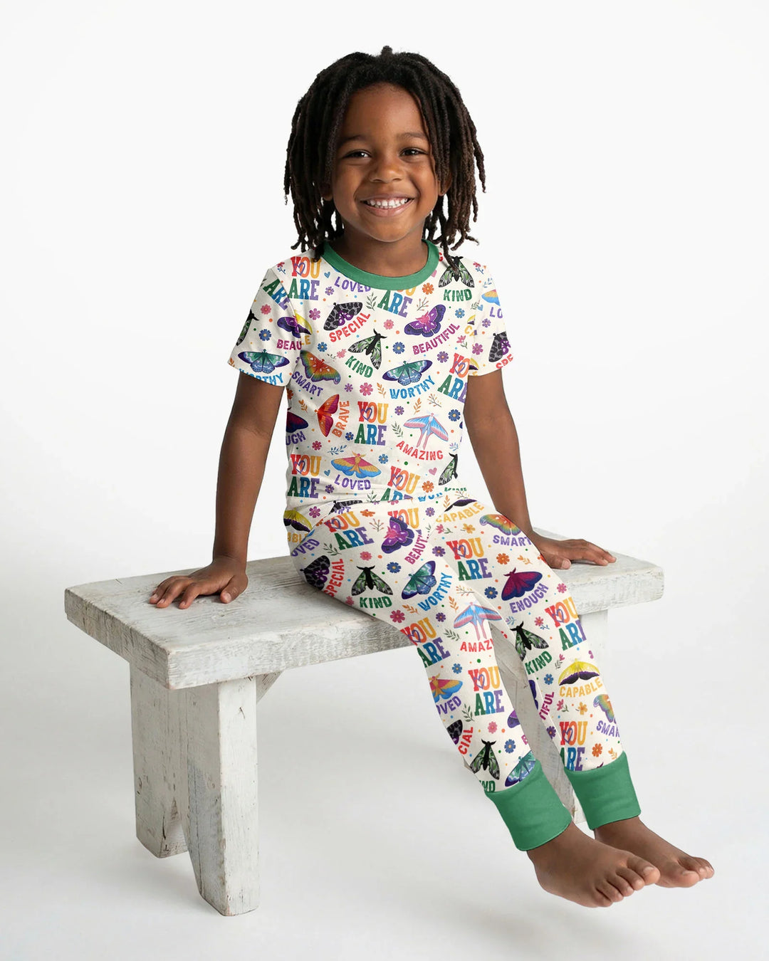 Proud Wings Family Matching Bamboo Two Piece Short Sleeve Pajama Set