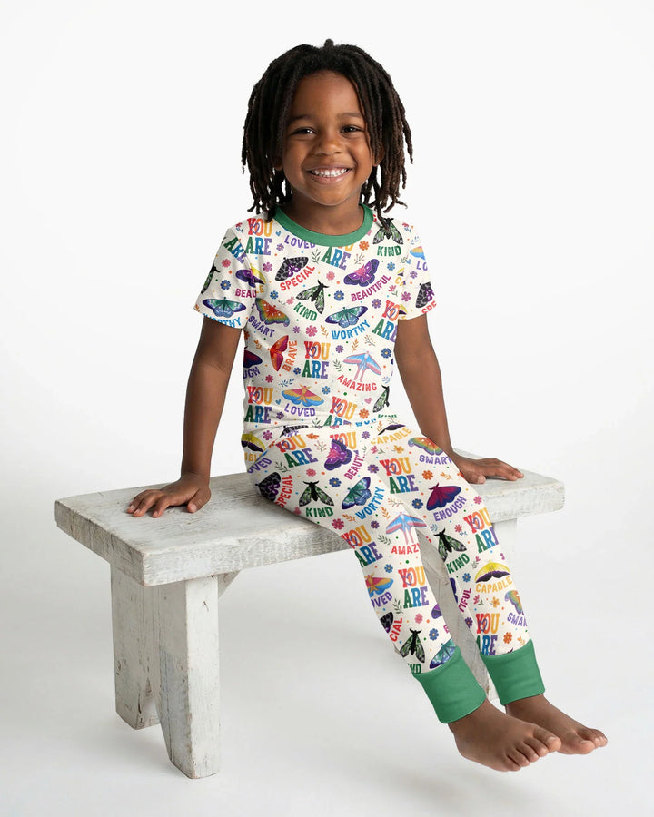 Proud Wings Family Matching Bamboo Two Piece Short Sleeve Pajama Set