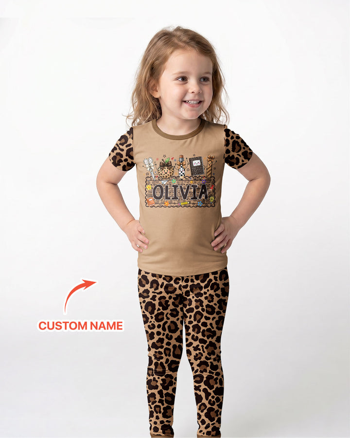 CUSTOM Template Bamboo Two Piece Short Sleeve Pyjamas Set