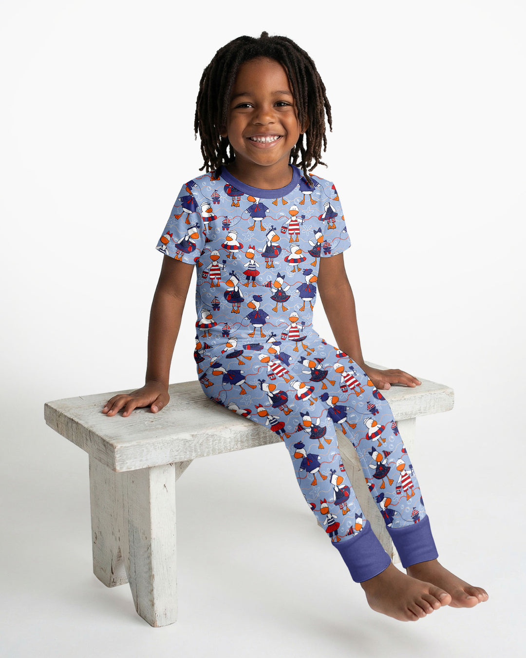 Freedom Floaties Family Matching Bamboo Two Piece Short Sleeve Pajama Set