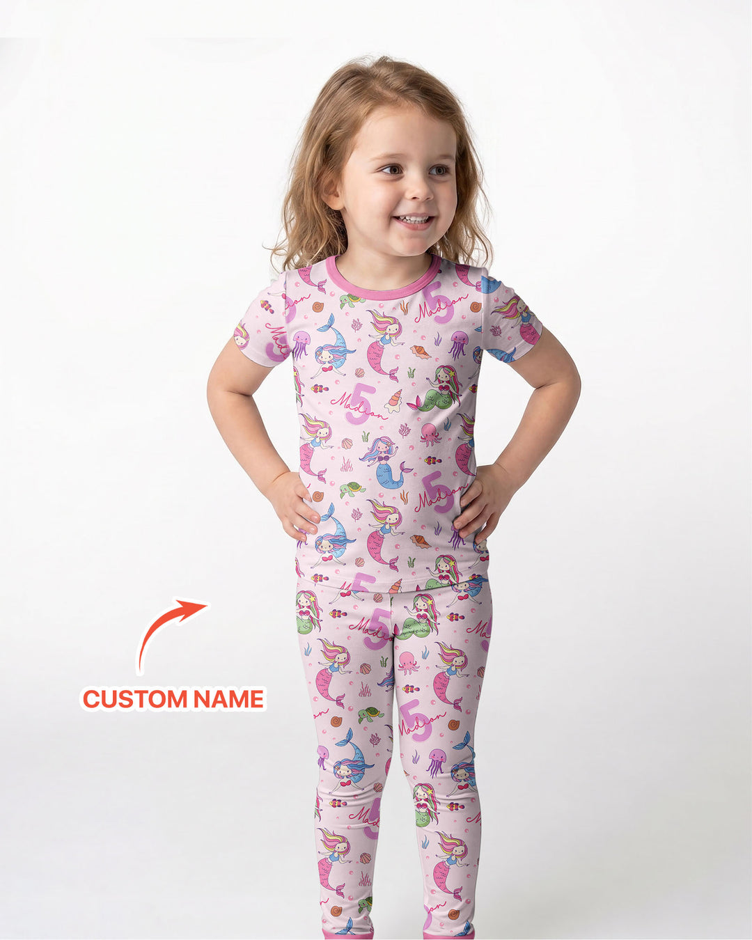 CUSTOM Template Bamboo Two Piece Short Sleeve Pyjamas Set