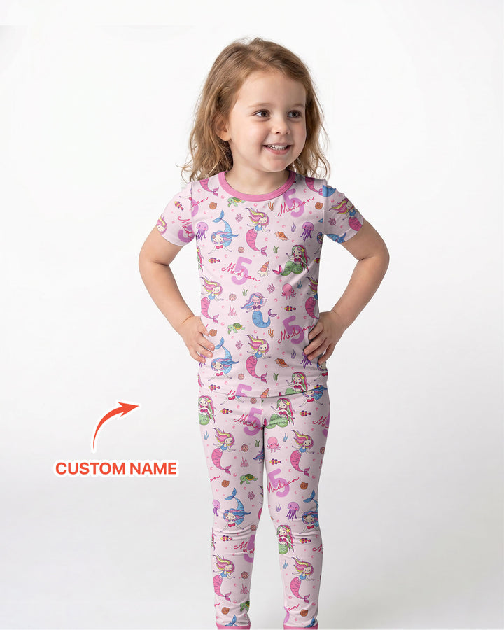 CUSTOM Template Bamboo Two Piece Short Sleeve Pyjamas Set