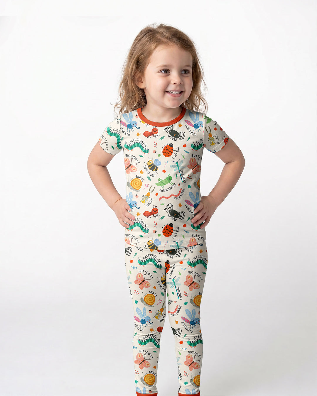 Bug Field Guide Bamboo Two Piece Short Sleeve Pajama Set