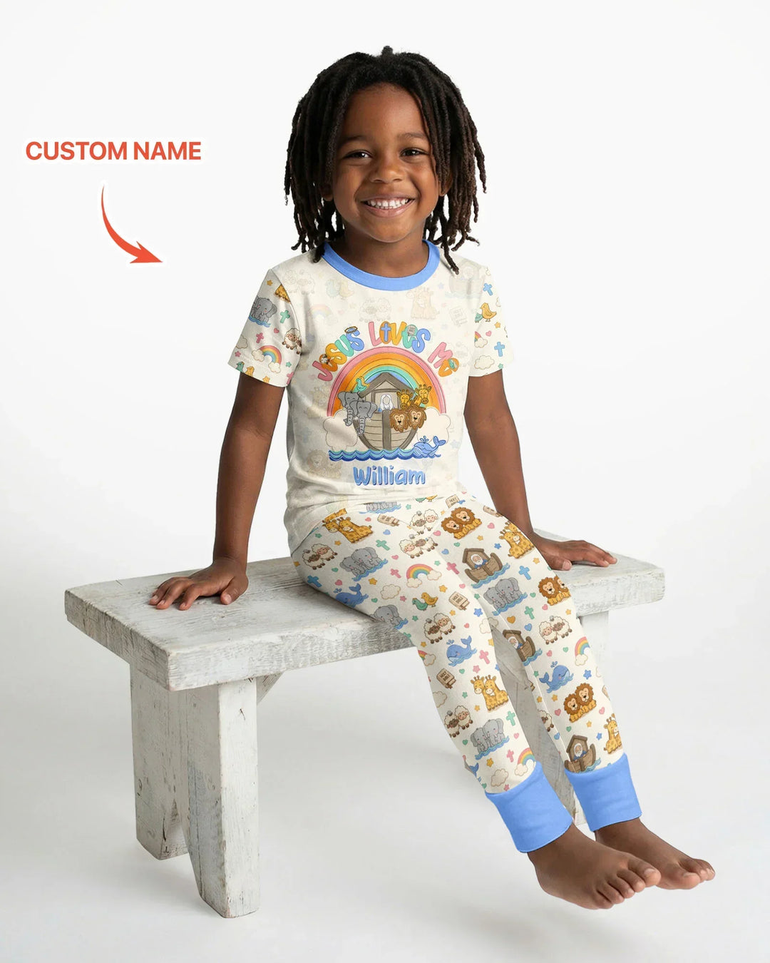 CUSTOM Template Bamboo Two Piece Short Sleeve Pyjamas Set