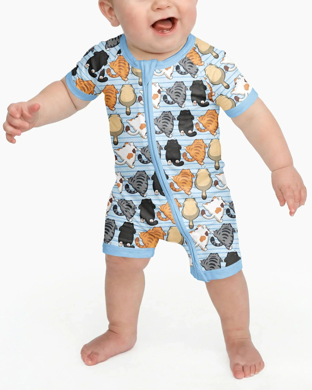 Funny Cat Butts Club Family Matching Bamboo Shorty Zippy