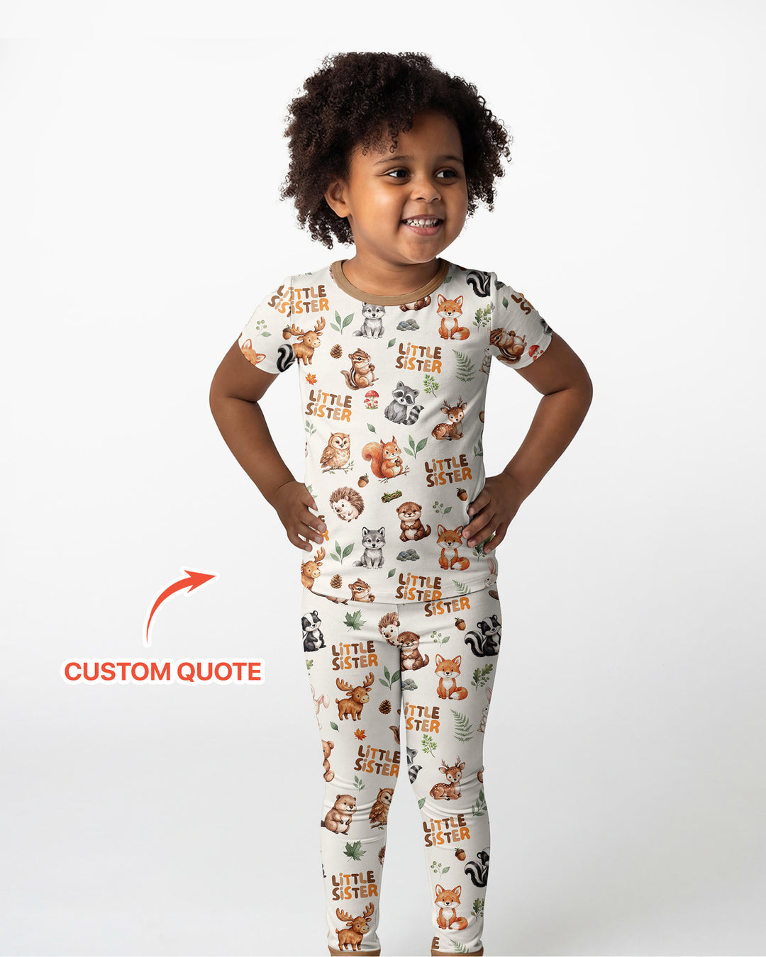 CUSTOM Template Bamboo Two Piece Short Sleeve Pyjamas Set