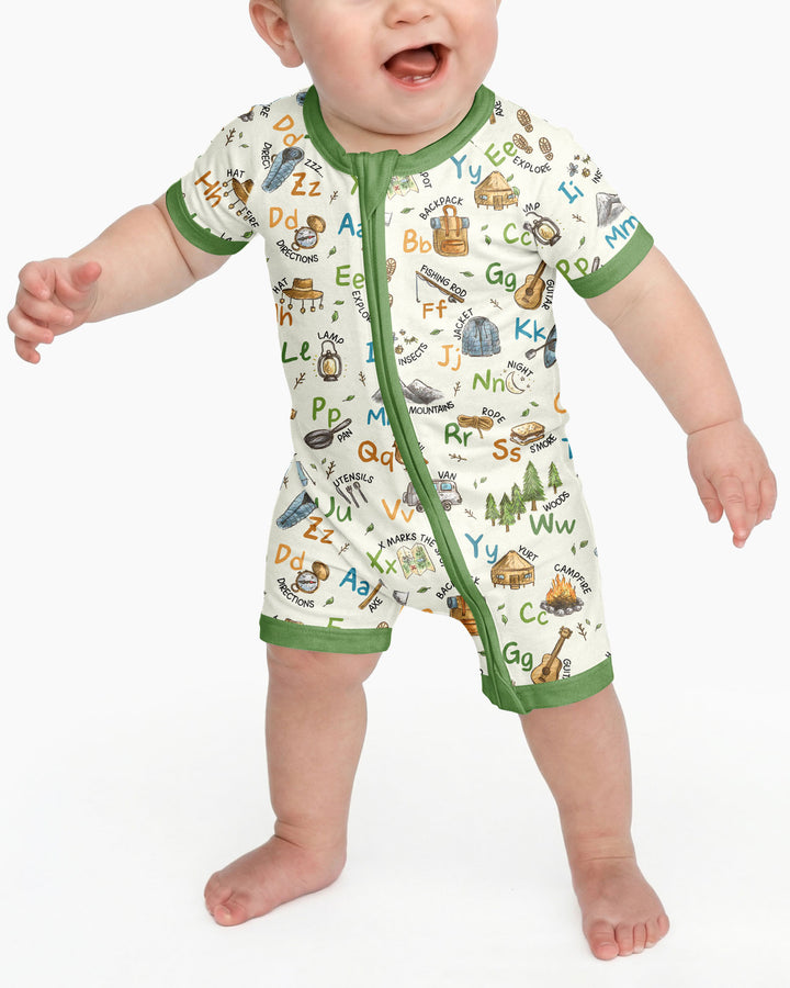 Adventure Alphabet ABCs Summer Camp Bamboo Shorty Zippy