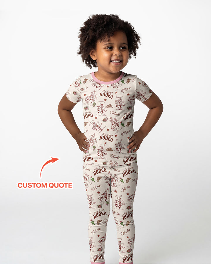 CUSTOM Template Bamboo Two Piece Short Sleeve Pyjamas Set