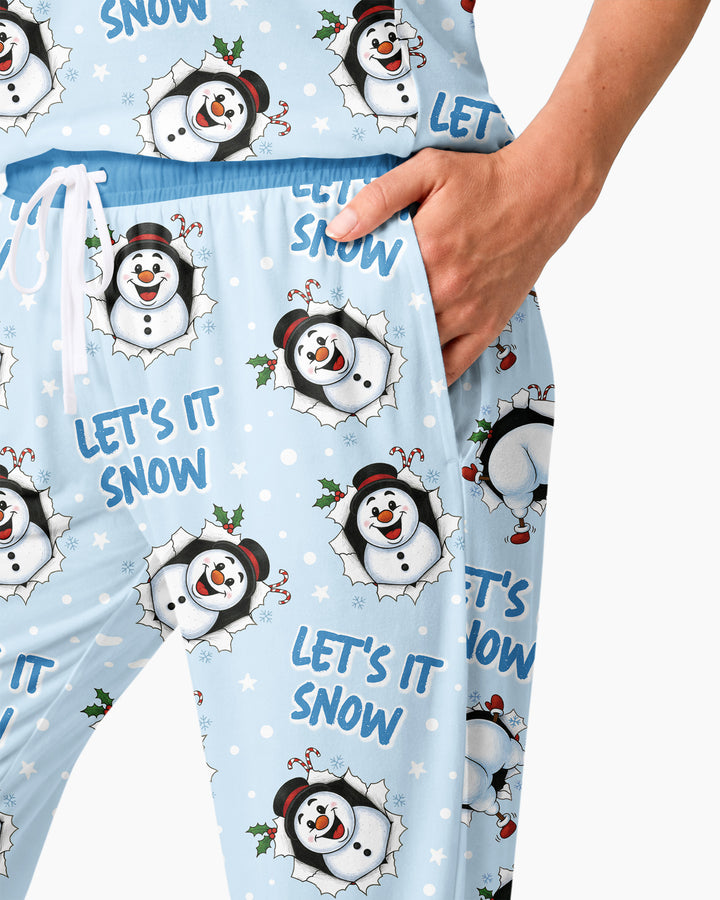 Funny Snowman Bamboo Women Pajama Set