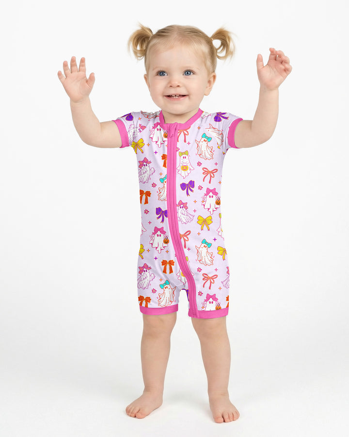 Coquette Ghost & Bow Bamboo Shorty Zippy