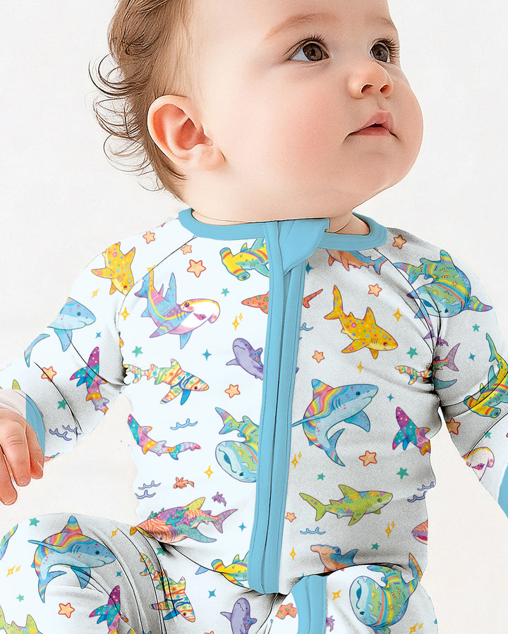 Tropical Sharks Bamboo Convertible Zippy