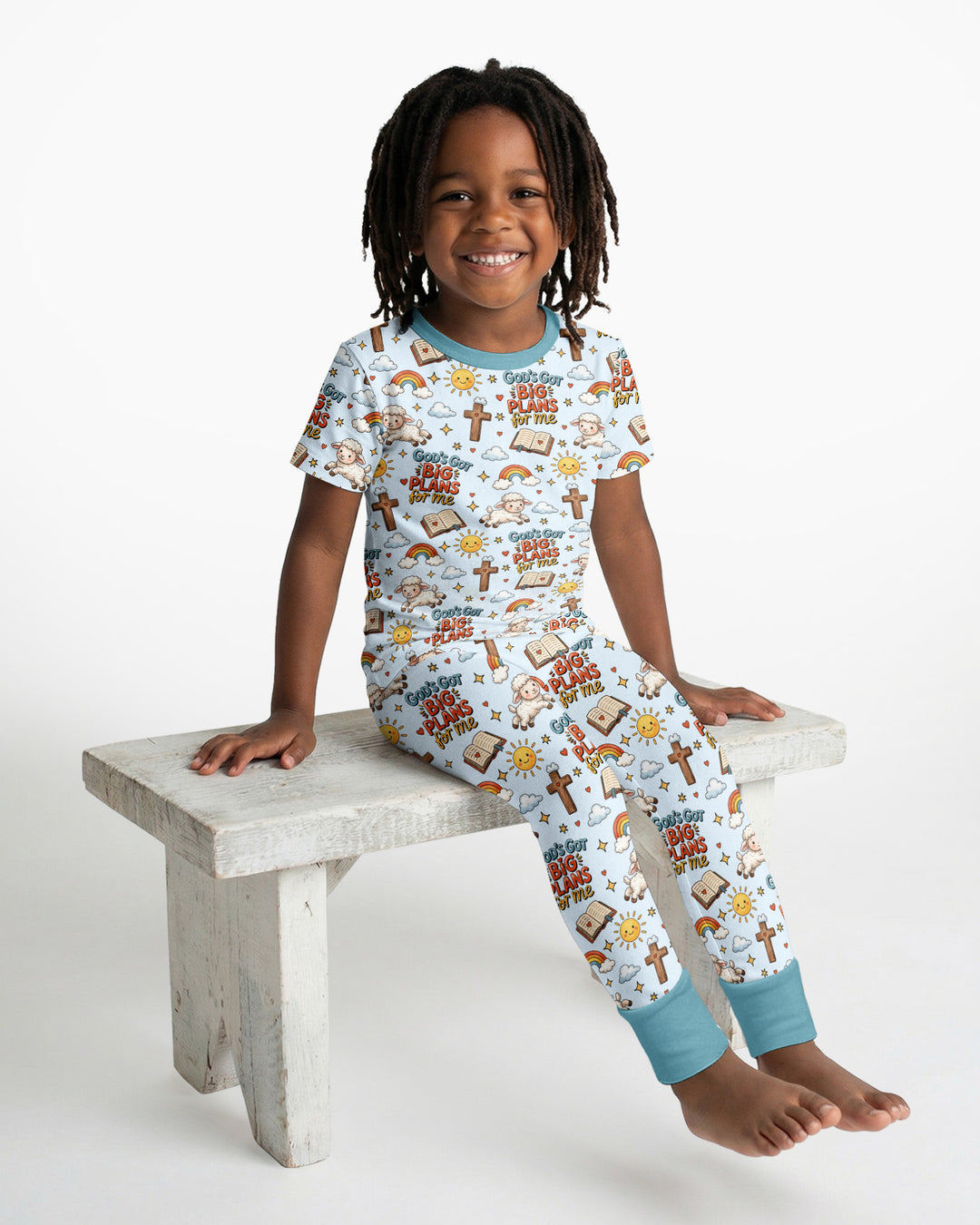 God's Got Big Plans For Me Bamboo Two Piece Short Sleeve Pajama Set