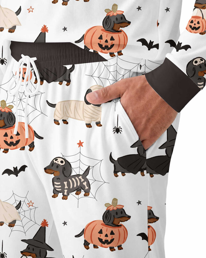 Howl-O-Weenie Dachshund Bamboo Men's Pajama Set