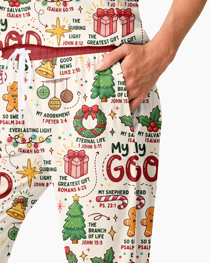 Christmas My God Is Bamboo Women Pajama Set