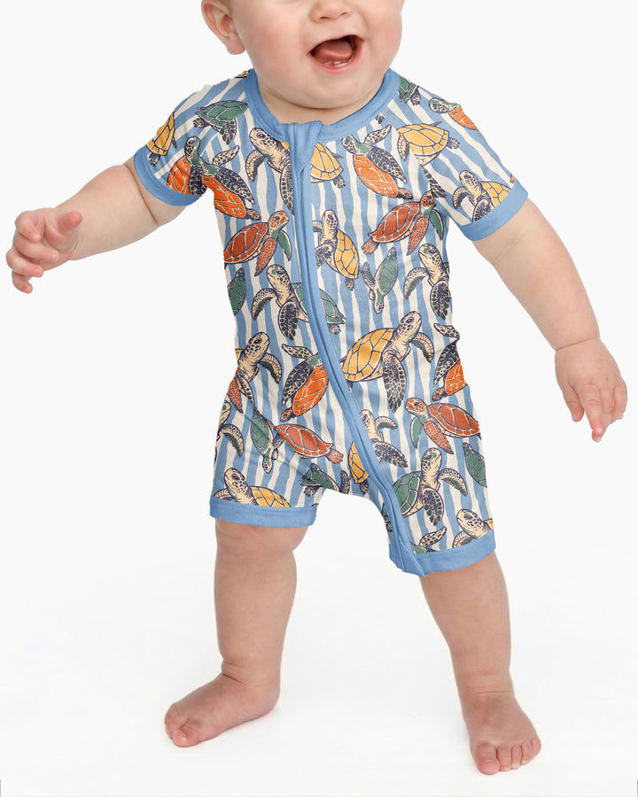 Turtle Bay Family Matching Bamboo Shorty Zippy