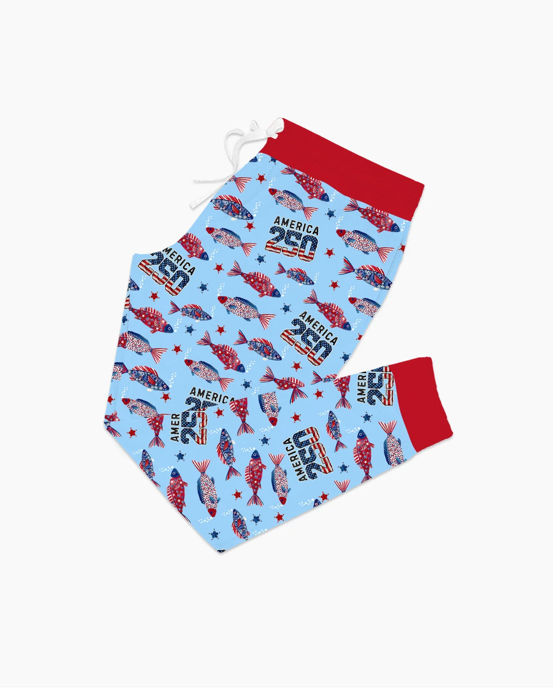 Stars and Stripes Fish Bamboo Women Pajama Set