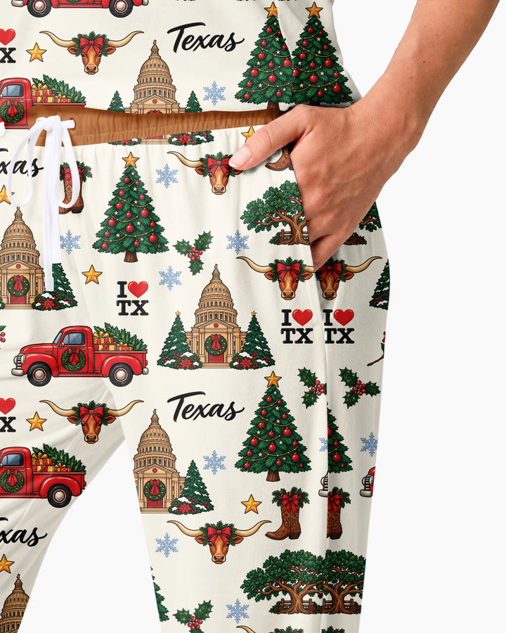 Christmas In Texas Bamboo Women Pajama Set