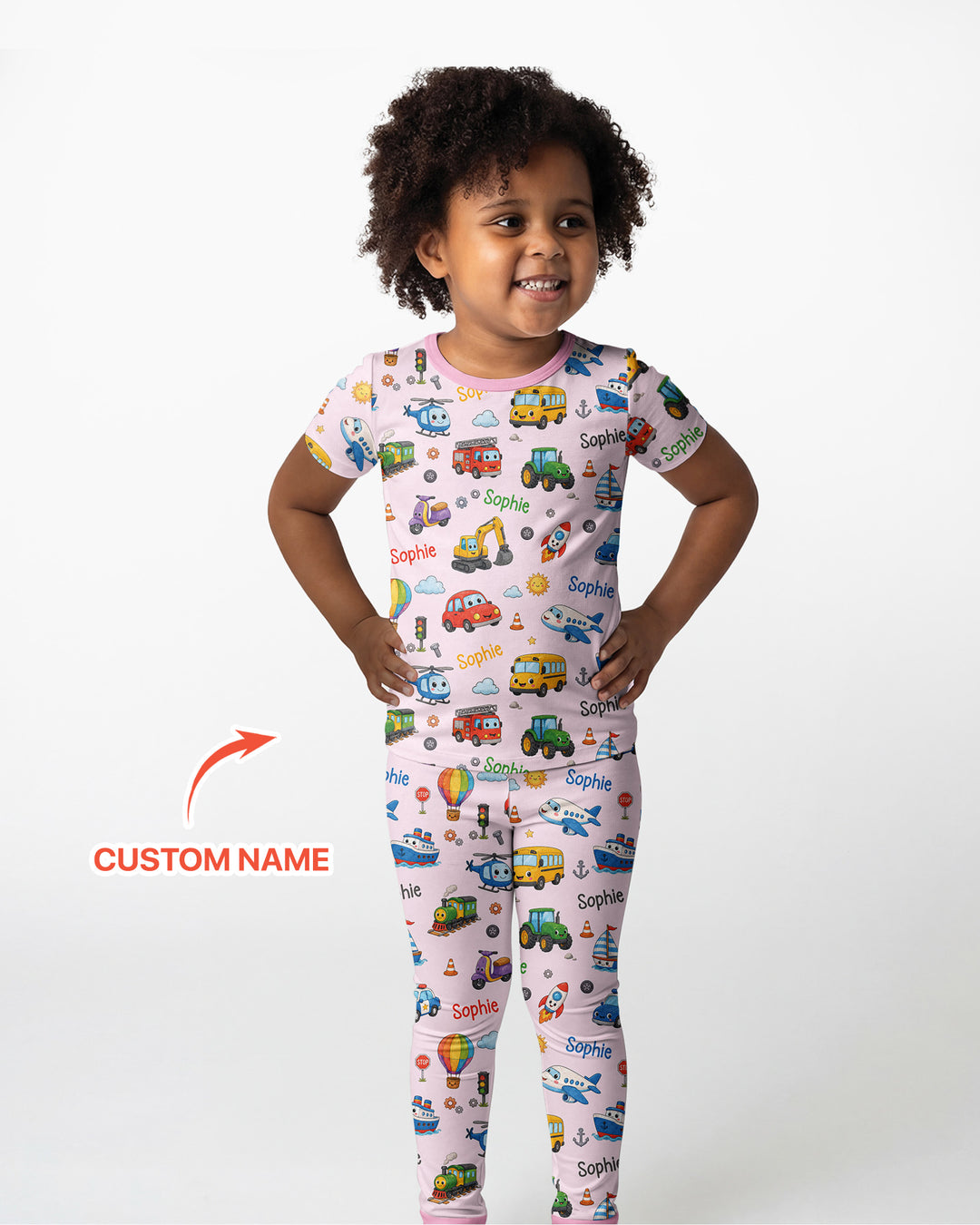 CUSTOM Template Bamboo Two Piece Short Sleeve Pyjamas Set