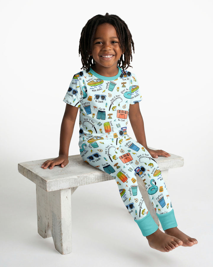 Lake Days Bamboo Two Piece Short Sleeve Pajama Set