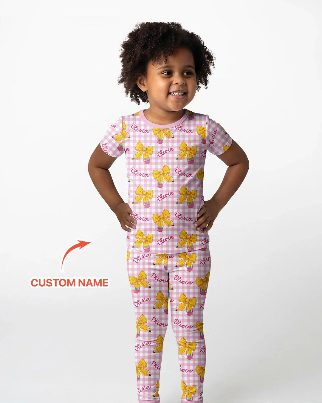 CUSTOM Template Bamboo Two Piece Short Sleeve Pyjamas Set