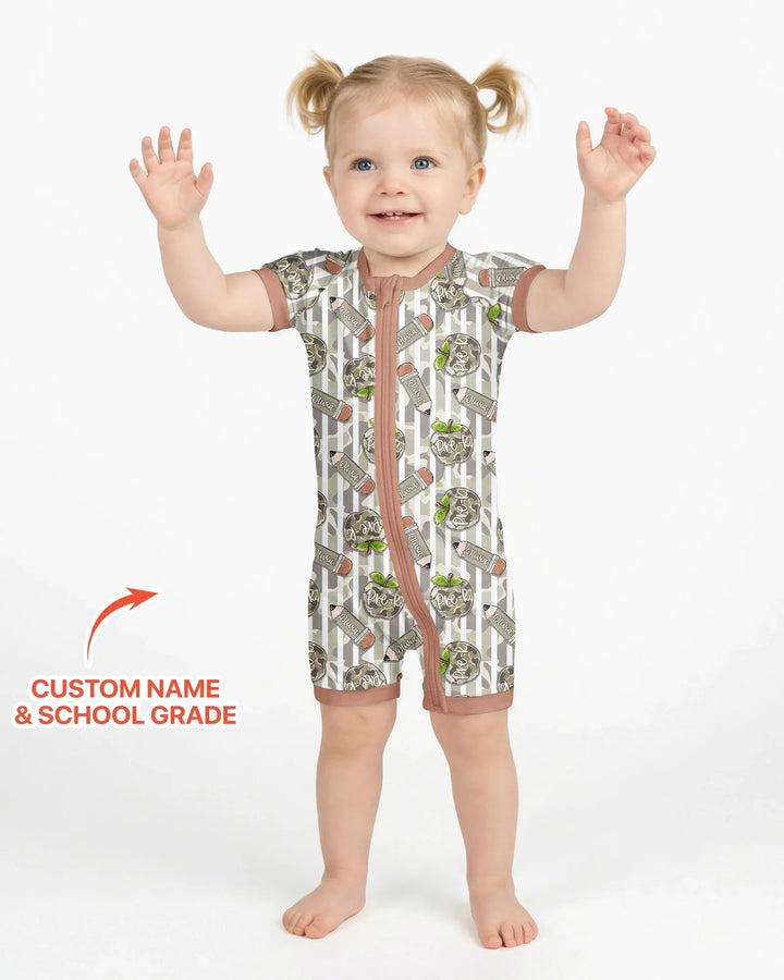 Custom Name Camo Apple Days Bamboo Shorty Zippy