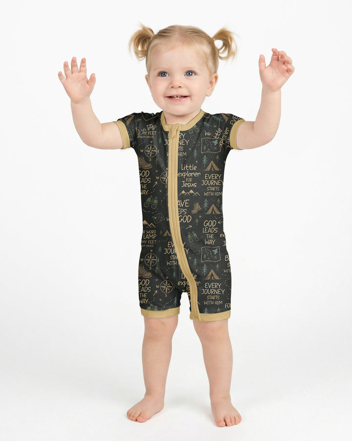 Little Explorer God Leads The Way Bamboo Shorty Zippy