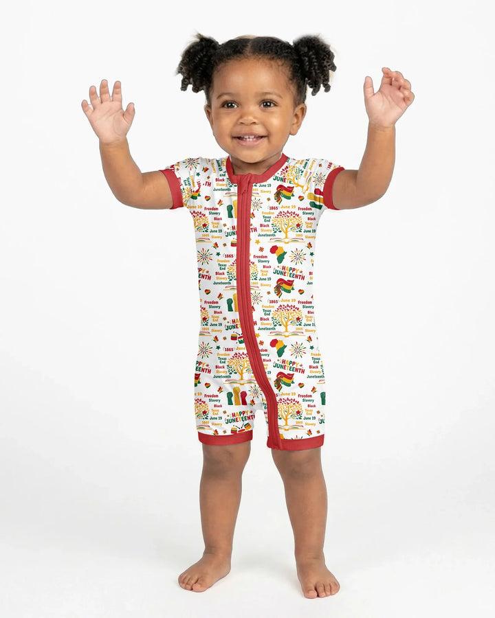 Happy Juneteenth Bamboo Shorty Zippy