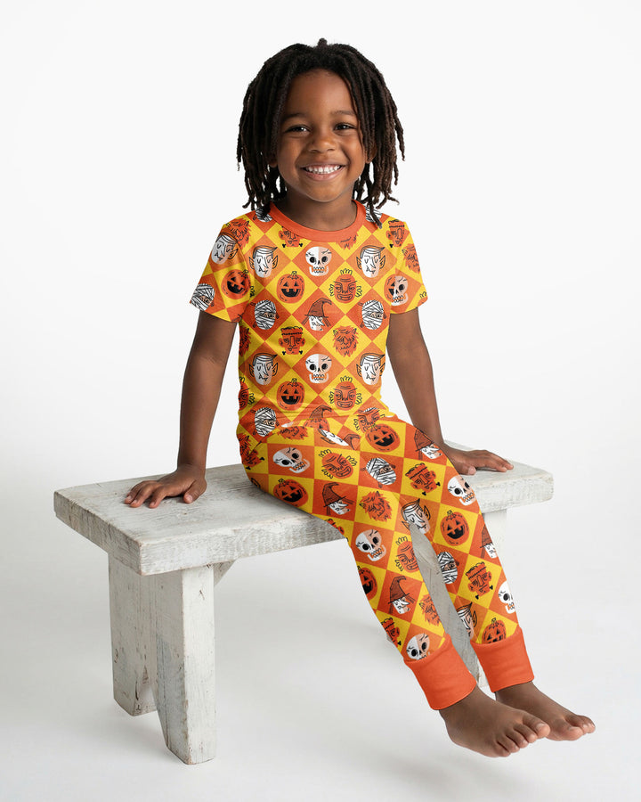 Monster Mix Bamboo Two Piece Short Sleeve Pajama Set