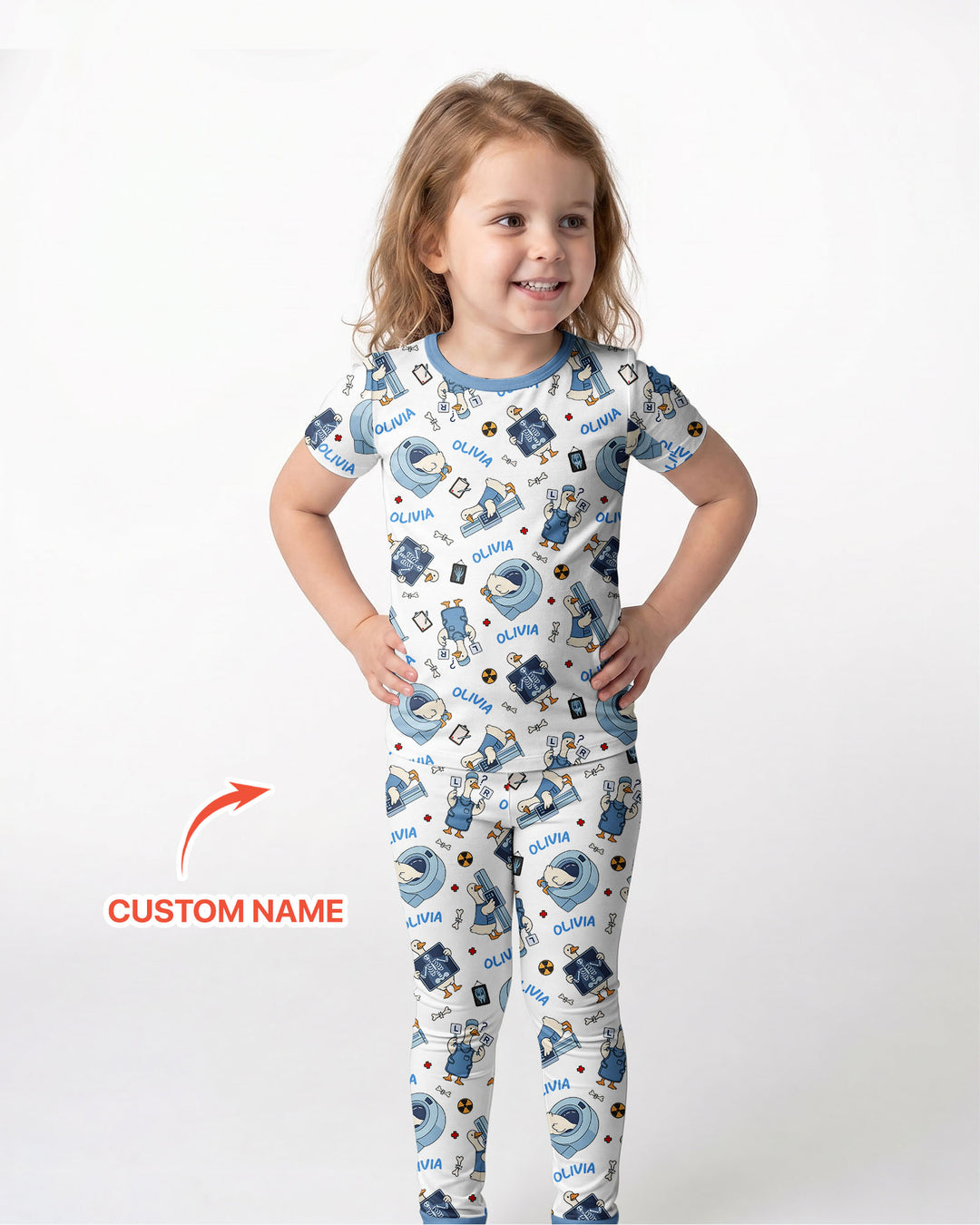 Rad Tech Goose Bamboo Two Piece Short Sleeve Pajama Set