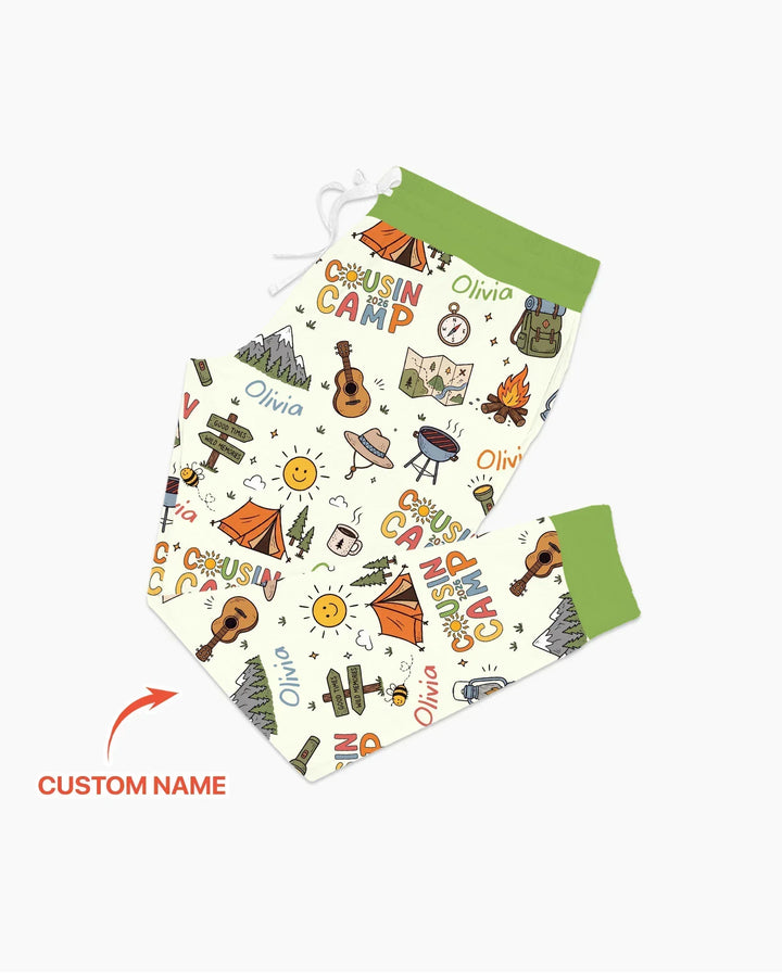 Custom Name Cousin Camp 2026 Bamboo Women Pajama Set