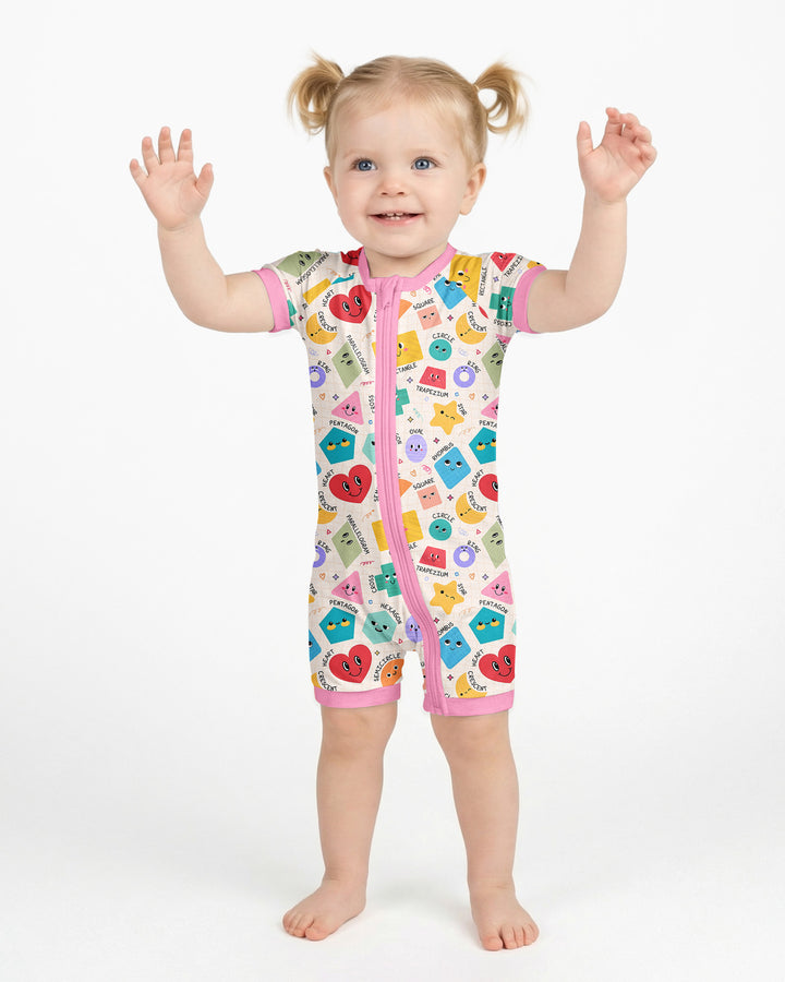 Happy Shape Squad Family Matching Bamboo Shorty Zippy