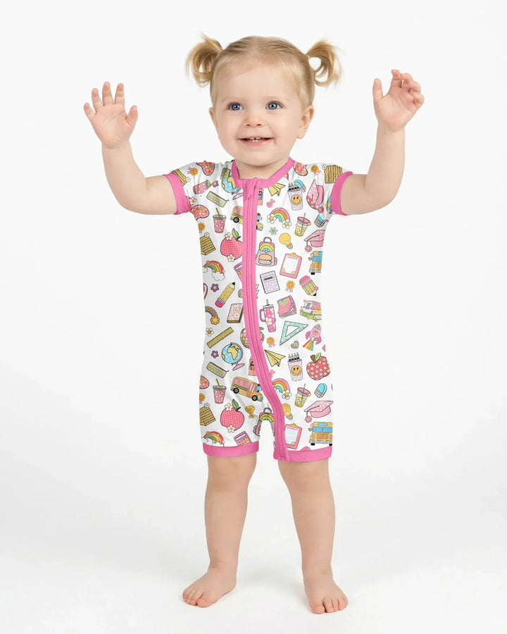 Preppy Back to School Bamboo Shorty Zippy