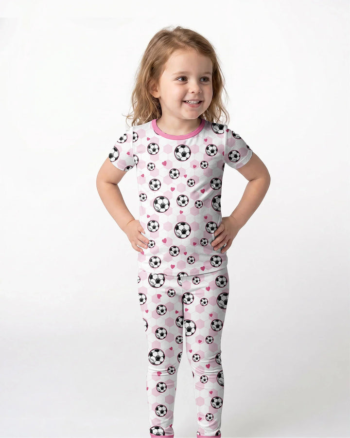 Goal Squad Family Matching Bamboo Two Piece Short Sleeve Pajama Set
