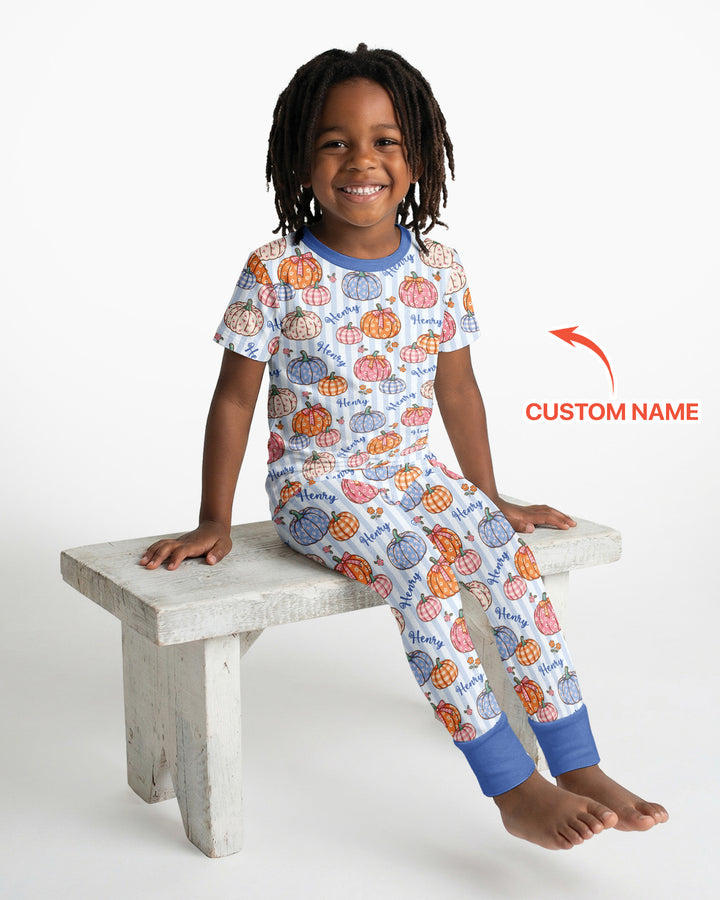 CUSTOM Template Bamboo Two Piece Short Sleeve Pyjamas Set