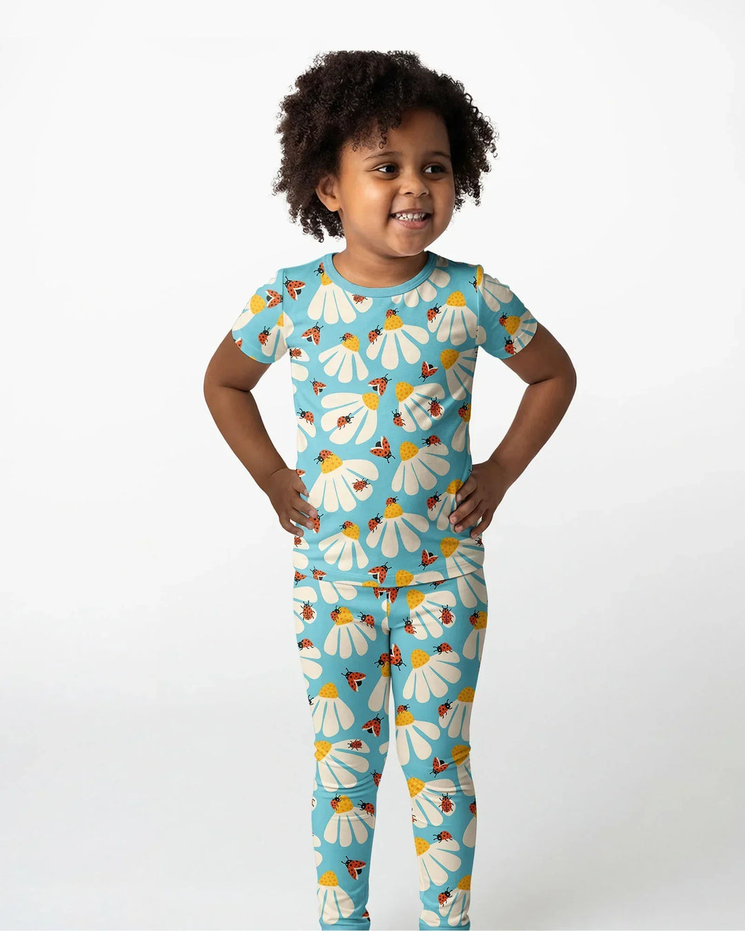 Lucky Little Bug Bamboo Two Piece Short Sleeve Pajama Set