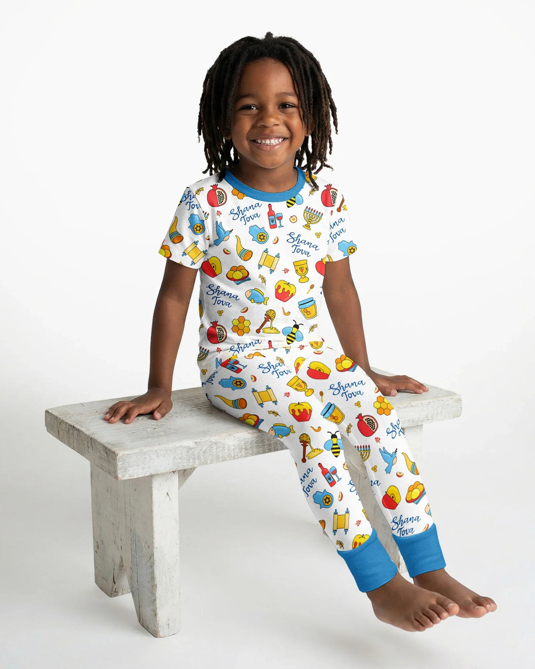 Shanah Tovah U'Metukah Bamboo Two Piece Short Sleeve Pajama Set